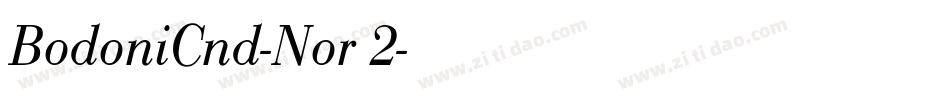 BodoniCnd-Nor 2字体转换